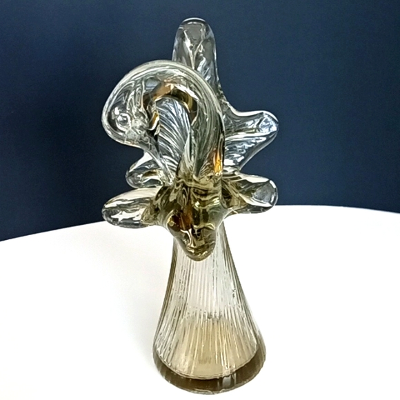 unknown Other - Vintage swan jack in the pulpit vase, smoke glass color